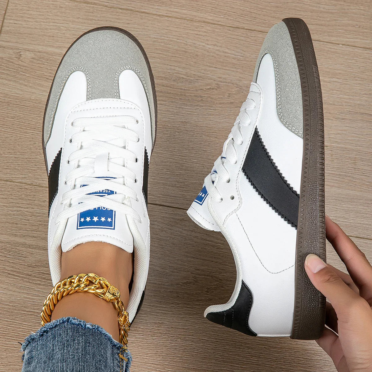 Baskets Femme Lacets – Légères, Antidérapantes & Tendance
